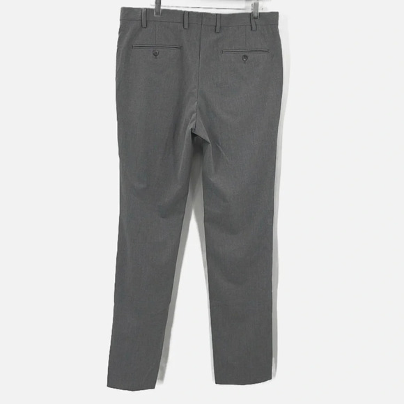 ZNT18 Flat Front Dress Suit Trouser Pants in Gray  - NWOT - Size 37 - Picture 3 of 4